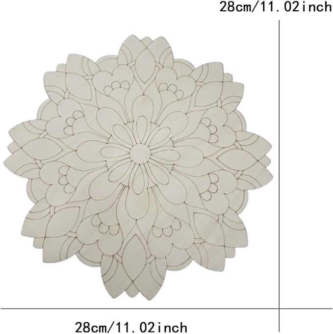 HouseVibe Geometry Wood Wall Art Ornament Bohemian Sculpture Decoration for Bathroom Bedroom Entryway Hallway Dining Room- Style F