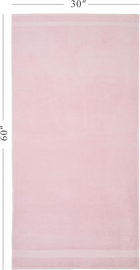 Ozdilek 2-Piece Bath Towels, 30x60 550GSM– 30x60 Inches, 100% Turkish Cotton, Luxury Quick Dry, Extra Large, Fade-Resistant, Eco-Friendly, Spa Towel, Cotton Towel (Mauve Pink)