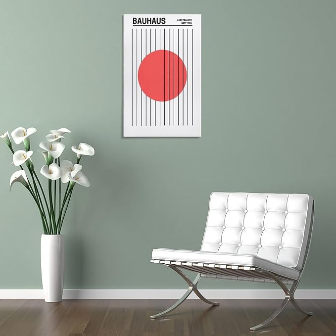 FideMm Bauhaus Print Poster,colours Poster,Abstract Art,Minimalist,Stylish Mid Century Art Poster for Room Aesthetics Canvas Wall Art Poster And Print Frame-style 16x24inch(40x60cm)