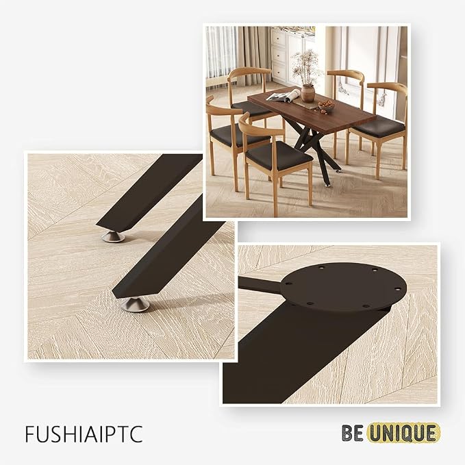 FUSHIAIPTC 30 Inch Metal Table Legs, Heavy Duty Desk Legs Holds 1000lbs Combinatorial Dining Table Legs for Wood, Glass, Marble Tabletop, Table Base Come in a Golden Ratio Design