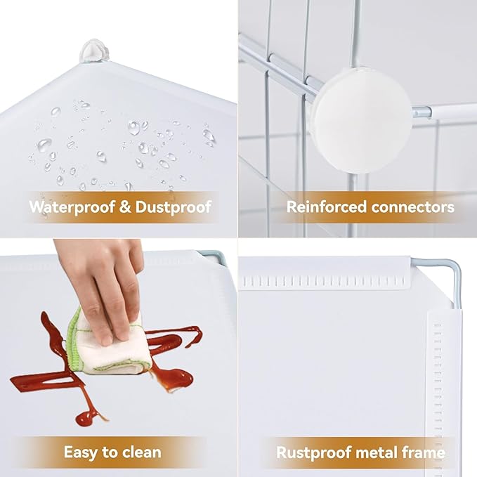 Closet Organizer, Organizers and Storage,Cabinet Metal Shelf Rack Storage Shelves Bookshelf,Toy Organizers and Storage Bins (6-Cube, White)