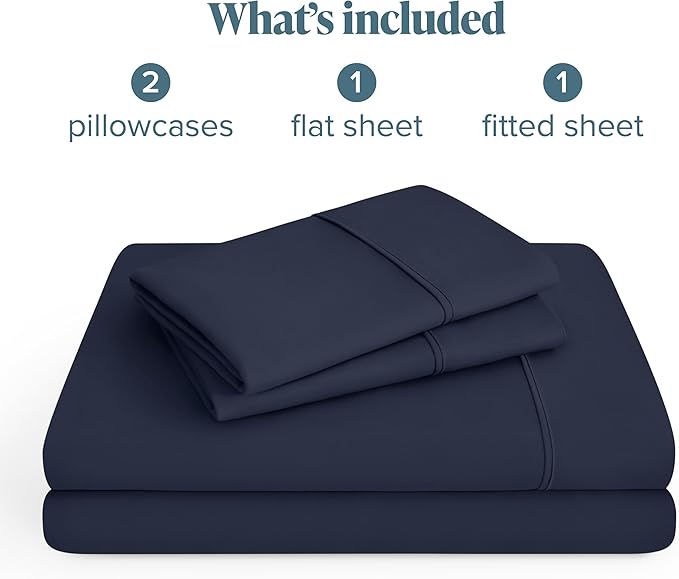 Bare Home King Sheet Set - 1800 Ultra-Soft Microfiber King Bed Sheets - Double Brushed - Deep Pockets - Easy Fit - 4 Piece Set - Bedding Sheets & Pillowcases (King, Midnight Blue)