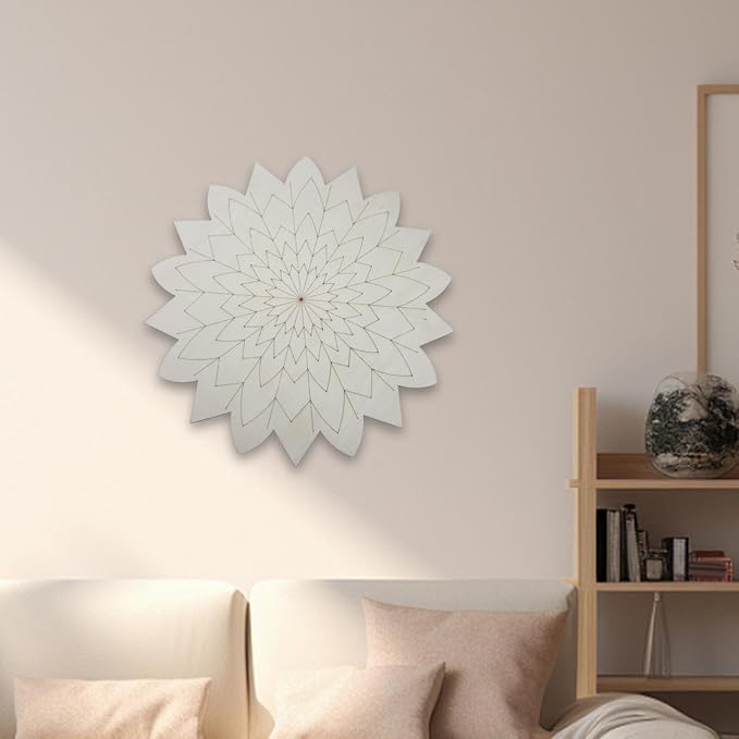 HouseVibe Geometry Wood Wall Art Ornament Bohemian Sculpture Decoration for Bathroom Bedroom Entryway Hallway Dining Room- Style I