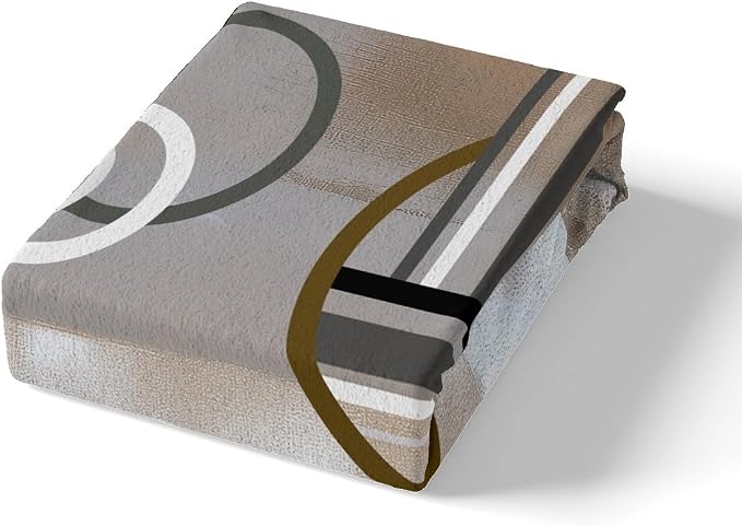 Erosebridal Brown Grey Duvet Cover,Geometric Swirls Comforter Cover for Kids Boys Girls Teens,Ombre Gradient Bedding,Modern Circular Stripes Quilt Cover,Abstract Art Bedspread Cover with Zipper,King