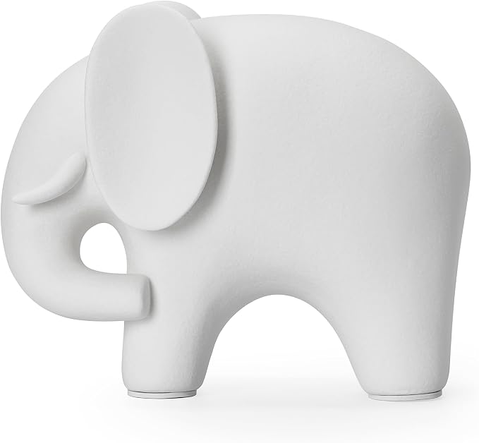 Modern Simple Ceramic White Elephant Living Room Home Office Decoration (Large White Elephant)