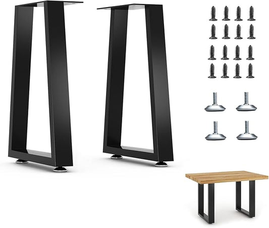 16” Furniture Legs,16”Trapezoid Bench Legs Heavy Duty Furniture Legs,Coffee Table Legs DIY Desk Legs,16”Height 10.6”Wide