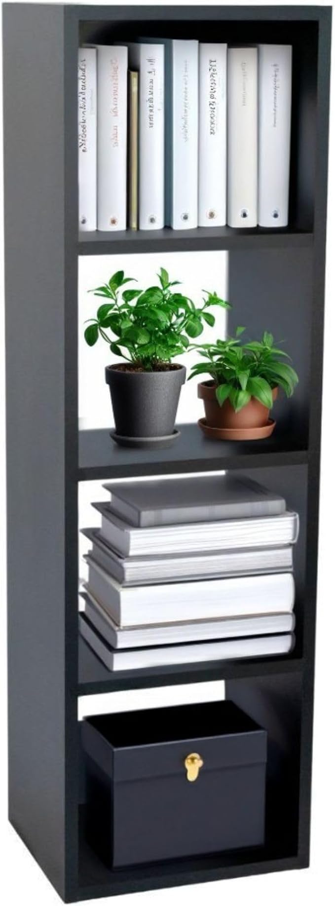 Custom Sized 4-Cube Cubby; Choose color, width, depth, and height. Units are 3/4 inch thick premium grade melamine for strong, solid unit. Easy assembly. Place on the floor or mount on a wall.