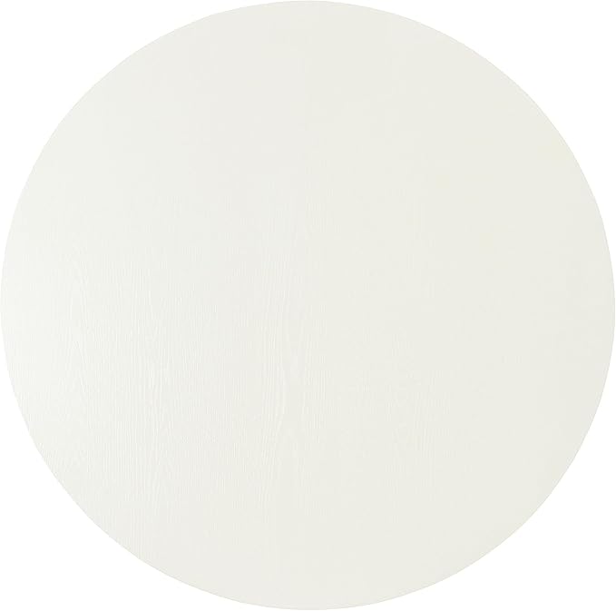 JUSTONE 46.5'' Retro Round Dining Table Minimalist Elegant Table for Living Room, Dining Room (White)