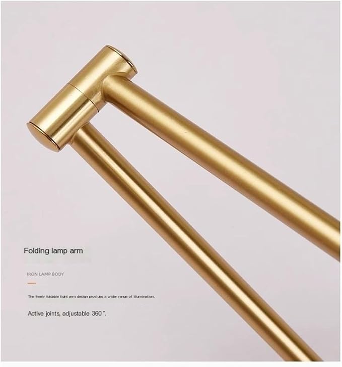 Folding Wall Lamp Retro Rocker Arm Wall Lamp Bedroom Bedside Lamp Iron + Glass Art Living Room Study Reading Wall Sconce Swing Arm Adjustable Vintage Wall Mount Light Sconce (Color : E)