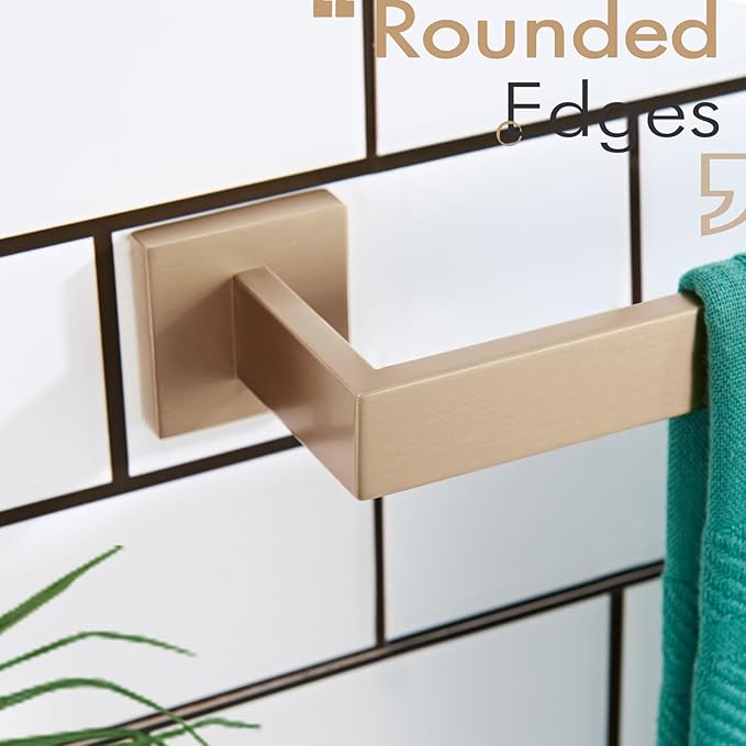KOKOSIRI 20-Inch Towel Holder for Bathroom Kitchen Towel Bars Wall Mount SUS304 Stainless Steel Towel Rack, Champagne Bronze B4003CPG-L20