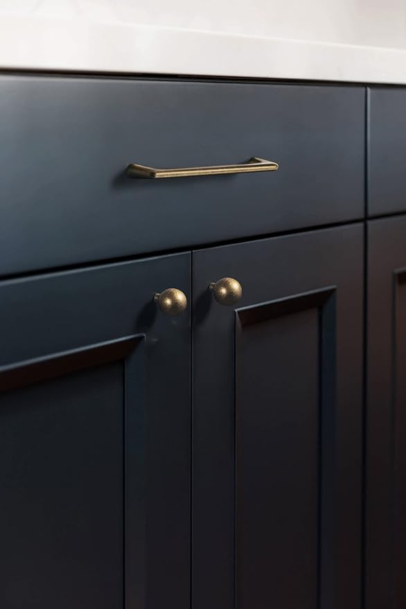 Goo-Ki Antique Brass Cabinet Pulls with 5''(128mm) Hole Centers, Retro Style Zinc Alloy Cabinet Handles for Dresser,Wardrobe,Cupboard- 2 Pack