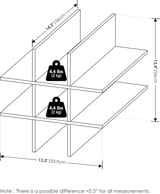 Furinno Cubicle Cube Insert, 9-Compartment Cube Organizer, Fits into Furinno Extra Thick Cubes, for Organizers and Storage, Plain White (Does not fit IKEA Kallax Shelving)