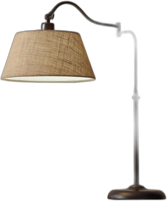 HomeRoots Dark Bronze Metal Swing Arm Adjustable Table Lamp