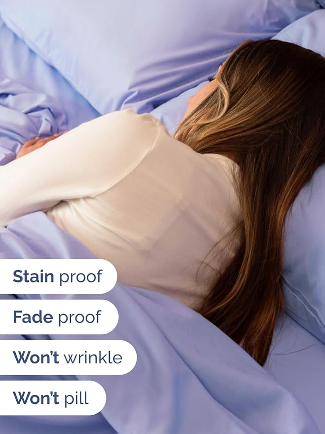 Extra Deep Queen Sheet Set - 6 Piece Breathable and Cooling Sheets - Hotel Luxury Bedding for Women, Men, Kids & Teens - Easy Secure Fit - Soft, Wrinkle Free and Comfy - Extra Deep Pockets - Lavender