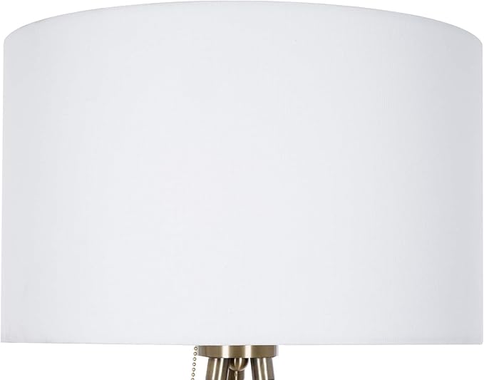 Catalina Lighting Mid-Century Modern Tripod Floor Lamp, Standing Lamp, Living Room Floor Light, LED Bulb NOT Included, 61.25", Antique Brass