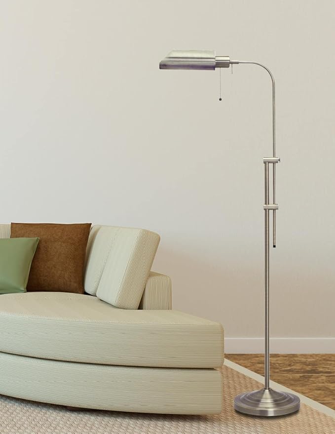 Cal Lighting BO-117FL-BS Floor Lamp with No Shades, Brushed Steel Finish, 5.8x23.3x12.6