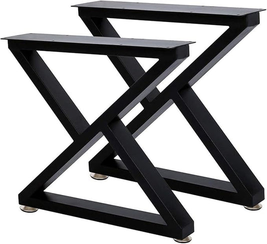 TIEOU Metal Coffee Table Leg 16 inch Heavy Duty Z Shape Table Legs DIY Modern Bench Legs, Industrial Furniture Legs, Set of 2