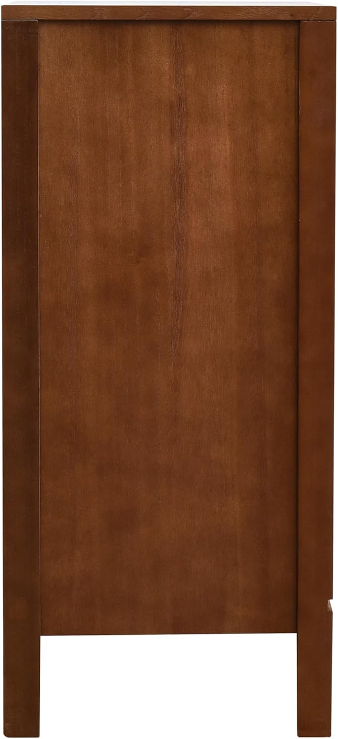 eHemco Kawaii Sweetheart End Table, 16.5 x 14 x 31 Inches, Indoor Living Room Side Table, Antique Walnut