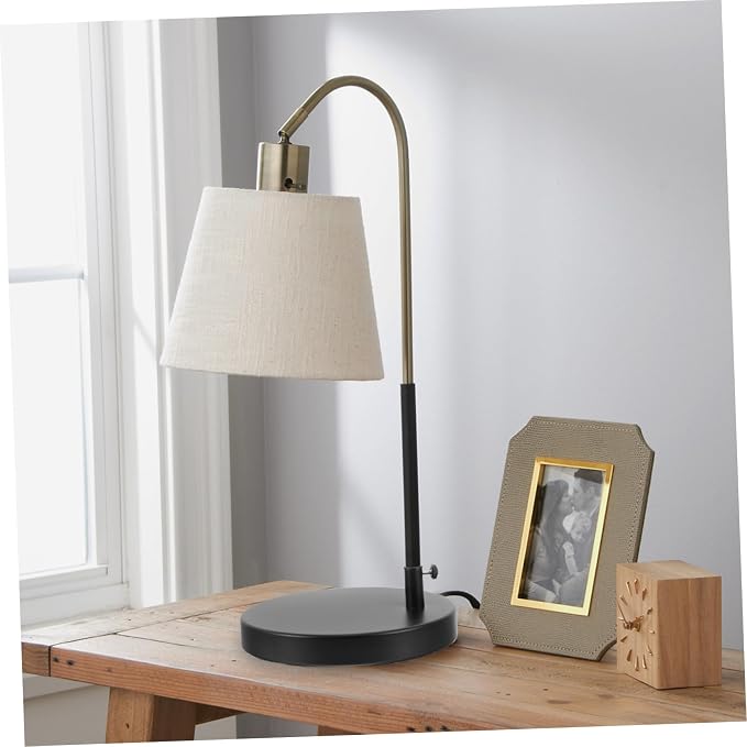 HOMSFOU Wrought Iron Desk Lamp Base Replacement Swing Arm Table Lamp Stand DIY Lighting Accessory