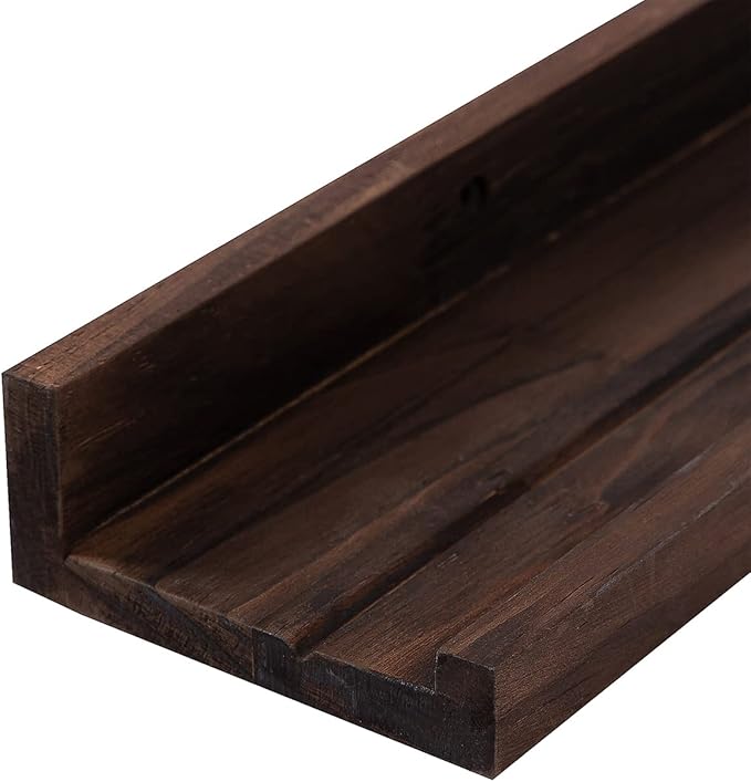AZSKY 36 Inch Wall Mounted Floating Shelves for Home Decoration,Picture Display Ledge Shelf for Bedrooms,Office,Living Room, Kitchen, Deep Walnut Wood Shelf,3 Same Sizes
