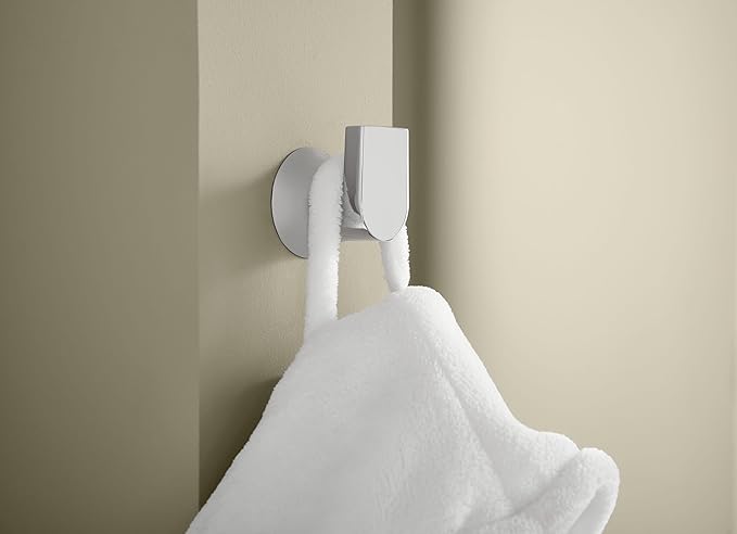 Moen Genta LX Chrome Modern Single Robe or Towel Hanger for Kitchen or Bathroom, BH3803CH