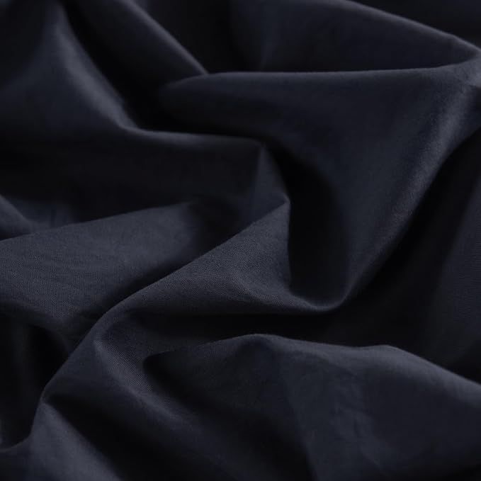 NEXHOME PRO King Duvet Cover Set – 100% Certified Organic Cotton with Washed Feel & Linen-Like Texture, Comfortable & Breathable, Home Bedding Set Dark Grey (No Comforter)