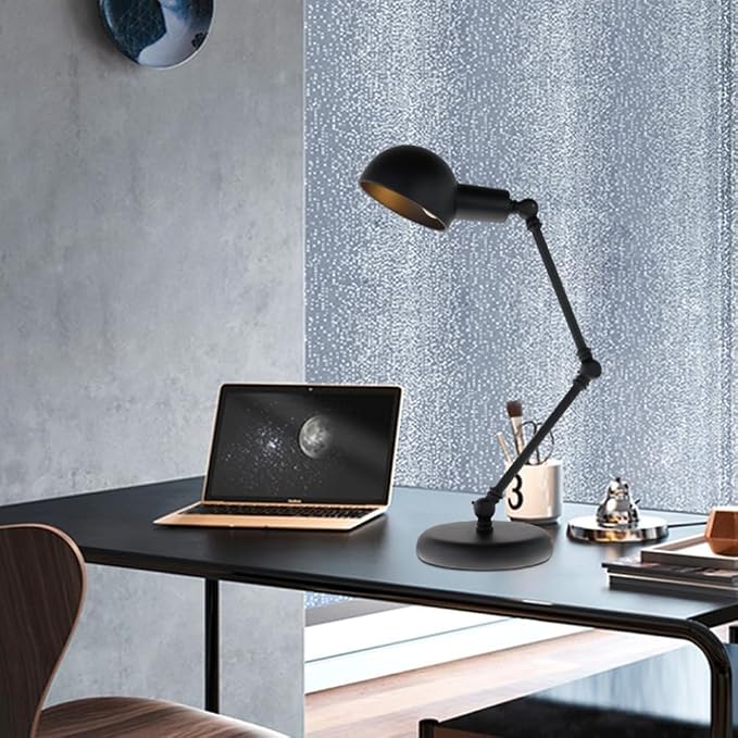 Desk Lamp, Adjustable Gooseneck Architect Table, E27 Retro Desk Reading Swing Arm Desk Lights Bedside Night Stand for Bedroom End Table Study Room Office Lighting Fixtures