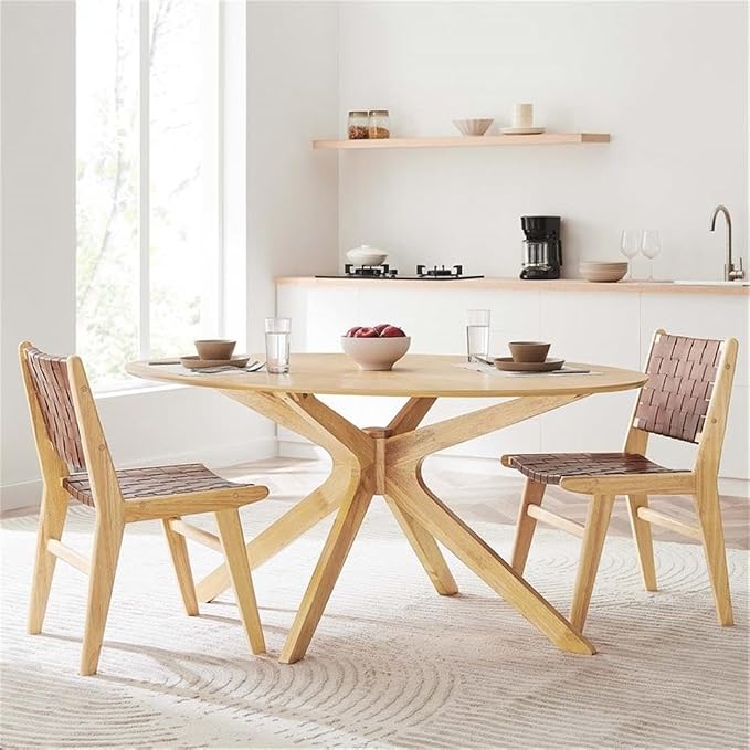 Modway EEI-3848-OAK Crossroads 63" Oval Wood Dining Table, Oak