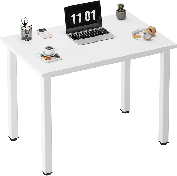 Need Small Desk, 31.5 inch Sturdy Writing Desk for Small Spaces, Computer Desk Teens Desk Study Table Laptop Desk Home Ofice Desk, White