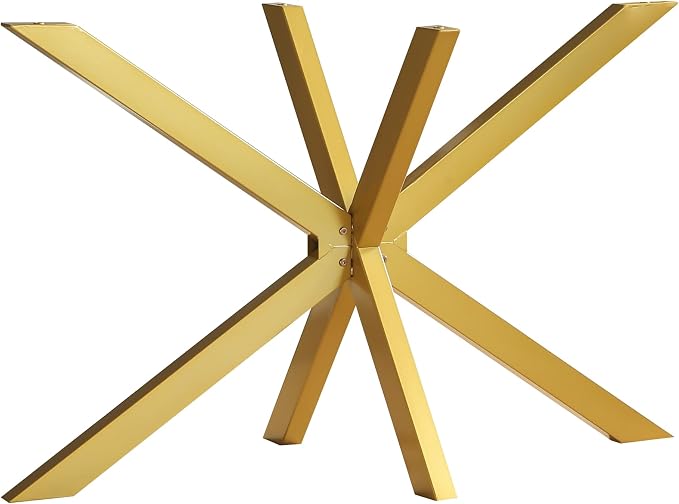 30 Inch Modern Table Base Gold, Metal Dining Table Legs with Suction Cups, Heavy Duty Desk Base for Marble,Glass,Wood Top, Set of 4 Furniture Legs for Home,Kitchen,DIY Bench Legs Coffee Table (Gold)