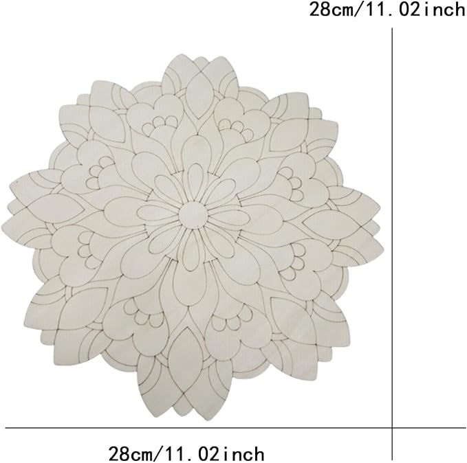 HouseVibe Geometry Wood Wall Art Ornament Bohemian Sculpture Decoration for Bathroom Bedroom Entryway Hallway Dining Room- Style H