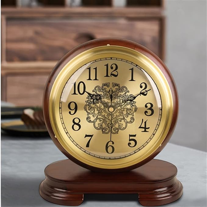 Brass Clock, Clock, Table Clock, Living Room, Table Clock, Retro American Bedside Ornament