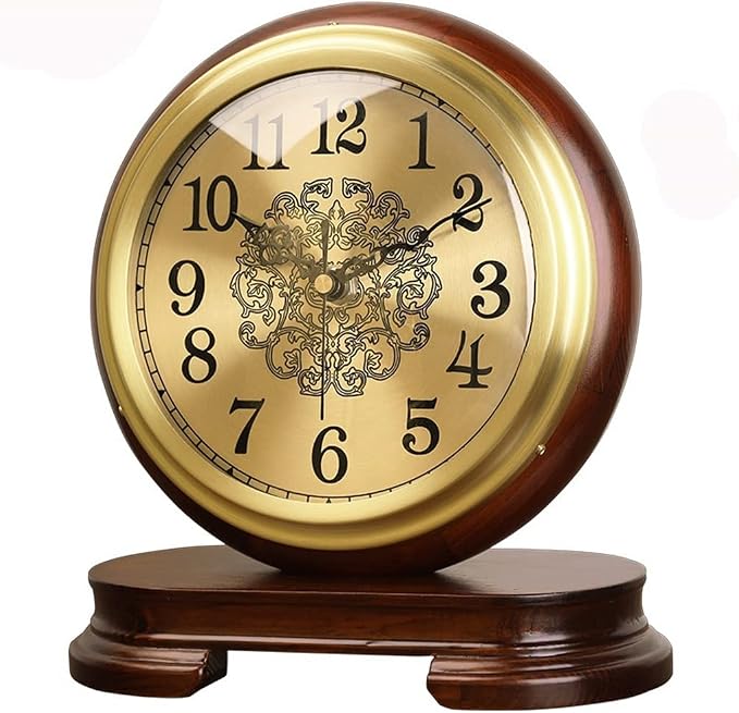 Brass Clock, Clock, Table Clock, Living Room, Table Clock, Retro American Bedside Ornament