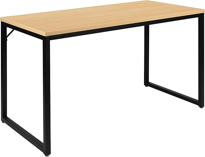 Flash Furniture Tiverton Industrial Modern Desk - Commercial Grade Office Computer Desk and Home Office Desk - 47" Long (Maple/Black)