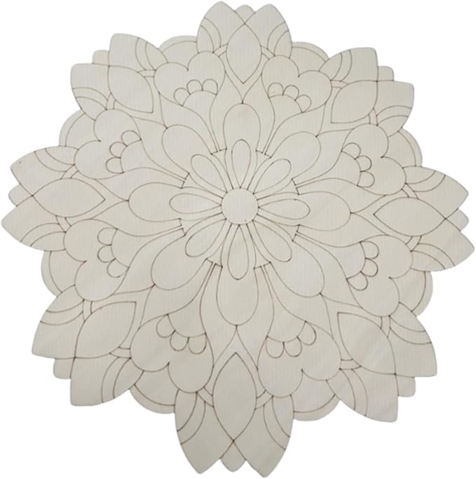 HouseVibe Geometry Wood Wall Art Ornament Bohemian Sculpture Decoration for Bathroom Bedroom Entryway Hallway Dining Room- Style E