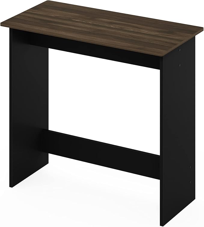 Furinno Simplistic 31-Inch Rustic Brown Computer Desk, Small Office Desk, Rectangular Home Office Desk with Drawers, Gaming Desk for Home Office, Bedroom, Study Room, Brown Walnut