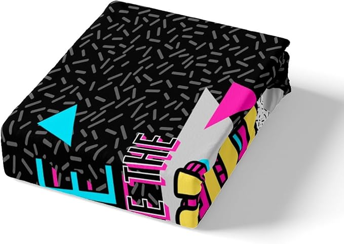 Manfei Memphis Duvet Cover Set King Size, Retro 90s Fashion Style Comforter Cover with 2 Pillowcases, Geometric Triangle Diamond Bedding Set 3pcs for Kids Boys Lightweight Bedspread Cover,No Comforter