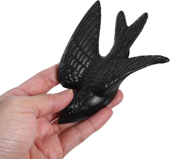HOLIDYOYO 3Pcs Cast Iron Retro Decor Wall Art Bird Wall Decorations Vintage Ornaments for Home Office