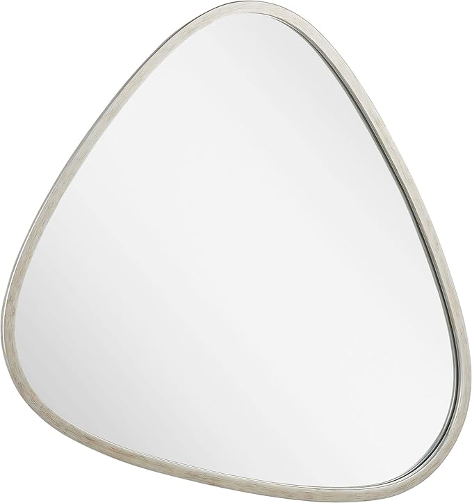Signature Hardware 484227 Platt 30-3/4" x 33-1/4" Asymmetrical Framed Bathroom Mirror - Satin Brass