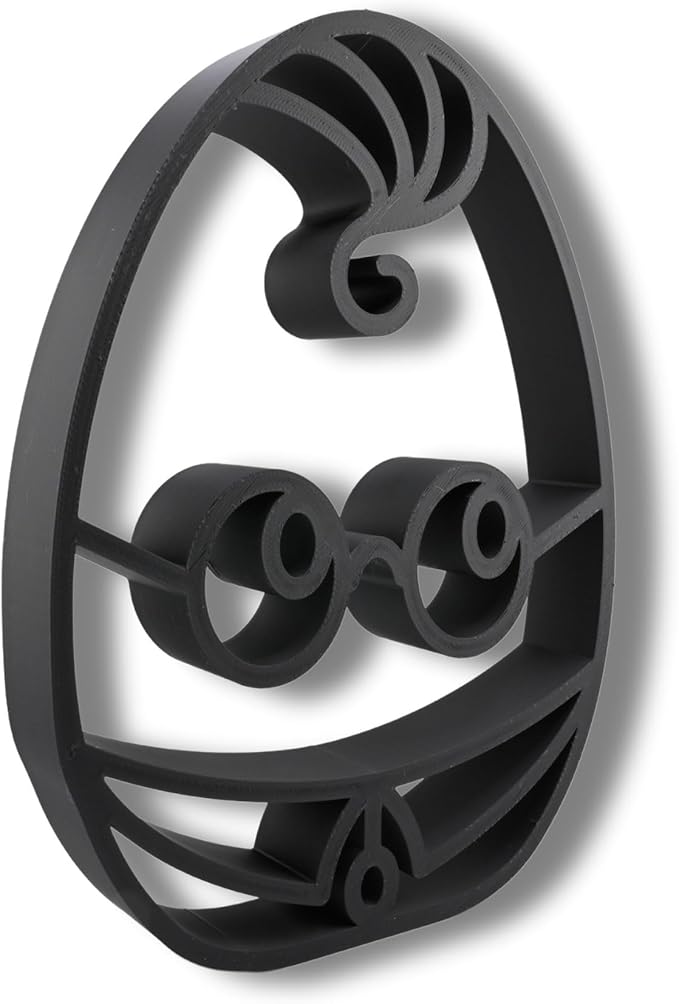Easter Egg Sculpture – Minimalist Decorative Accent for Spring & Year-Round Home Decor | Collectible Design | Modern Holiday Display (Boy Wizard Matte Black)