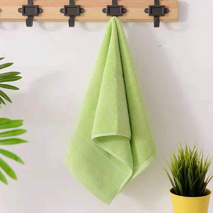 LRUUIDDE Bathroom Hand Towels 2 Set,Cotton Hand Towel for Bath, Hand, Face, Kitchen, Super Soft, Highly Absorbent, Machine Washable, Size 14" x 30" (Green)…
