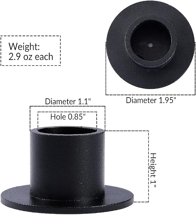 6PCS Black Taper Candle Holders, Matte Iron Candlestick Holders Centerpieces for Home Decoration, Wedding Anniversary, Party, Housewarming Gifts.