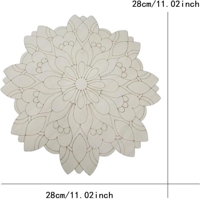 HouseVibe Geometry Wood Wall Art Ornament Bohemian Sculpture Decoration for Bathroom Bedroom Entryway Hallway Dining Room- Style E