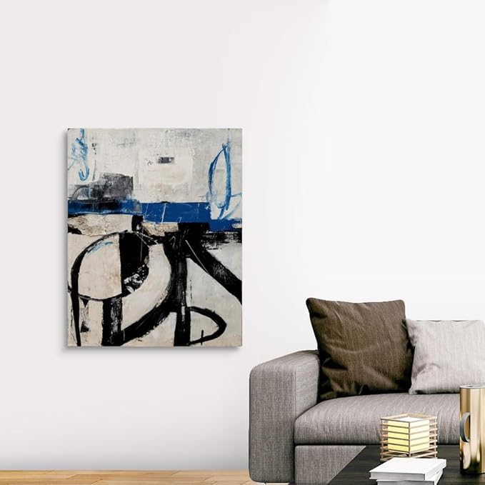 CANVAS ON DEMAND Twisted Emotions Canvas Wall Art Print by Erin Ashley, Abstract, Contemporary, Home Decor, Modern Abstract, Artwork,36" x45in