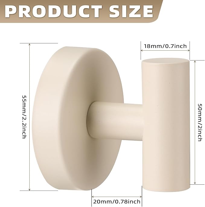 Suction Cup Hooks for Shower - Bathroom Reusable Hooks for Towels, Robes & Loofah - No-Drill Mounting on Kitchen,Walls,Metal,Glass,Mirrors,Tile & Smooth Non-Porous Surfaces (2, Milk White)