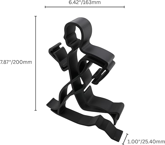 Runner Sculpture – Minimalist Running Figurine | Motivational Gift for Runners, Athletes & Fitness Lovers (Abstract Male Runner Matte Black)