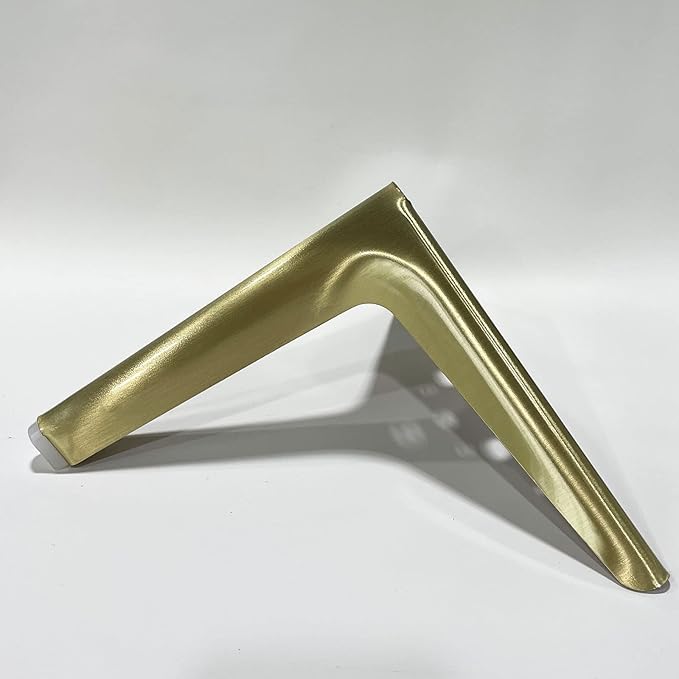 7 inch /18cm Brushed Gold Metal Furniture Legs Set of 4, Modern Style Furniture Legs, DIY Replacement for TV Stand, Sofa, Chair, Cabinet Cupboard