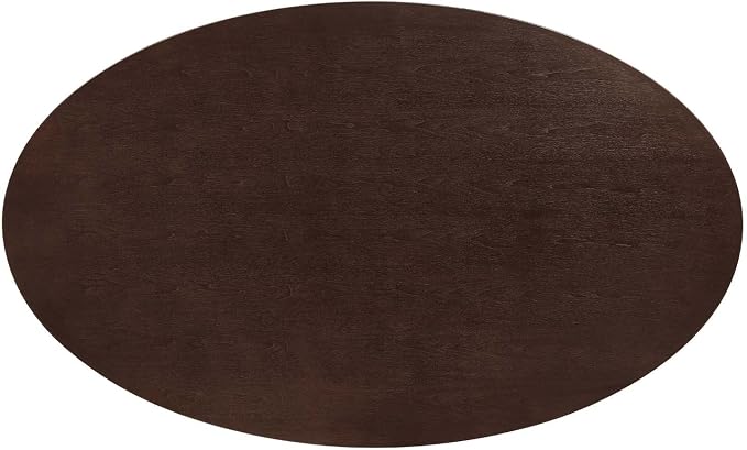 Modway Lippa Dining Table, 78", Black Cherry Walnut