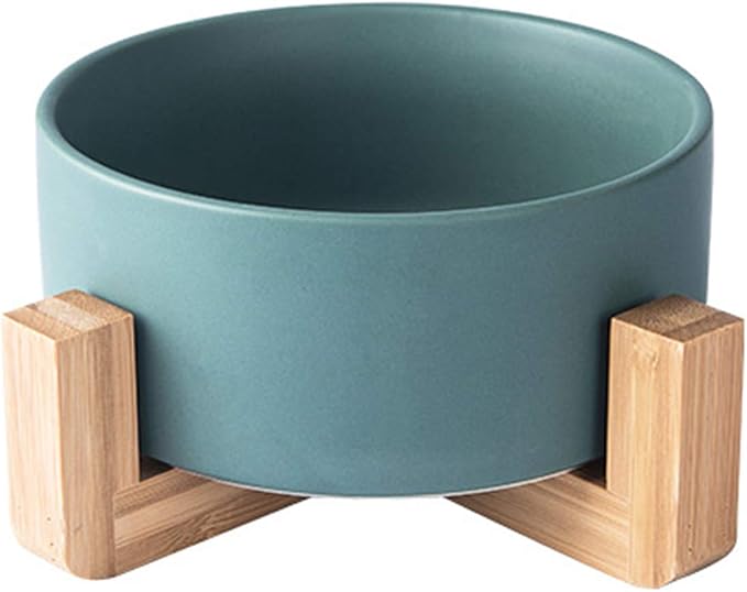 MINGZHE Ceramic Outdoor Planters,Flower Pot with Wooden Stand Indoor Display Rack Succulents Pots Round Planters for Indoor Plants(#3)