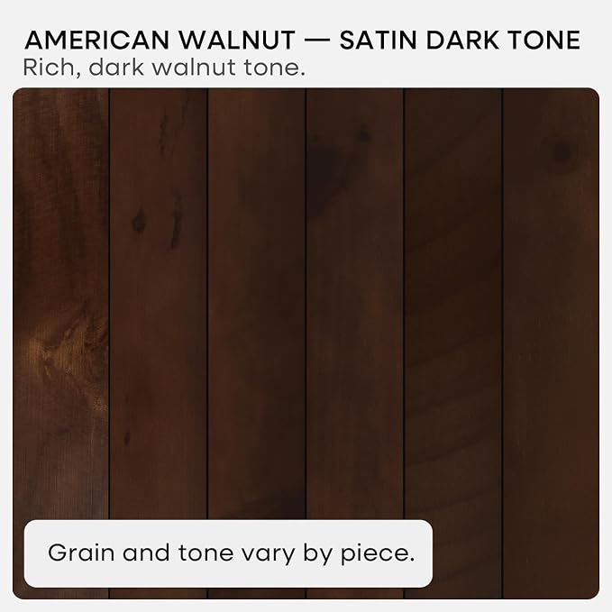 Homeforia Walnut 42 inch Floating Shelves, High End Solid Real Wood 42inch Floating Shelf for Wall, Large Dark Brown 42 inches Long Floating Shelves, Heavy Duty Bracket, 42 X 6.5 X 1.75 inch, Set of 3